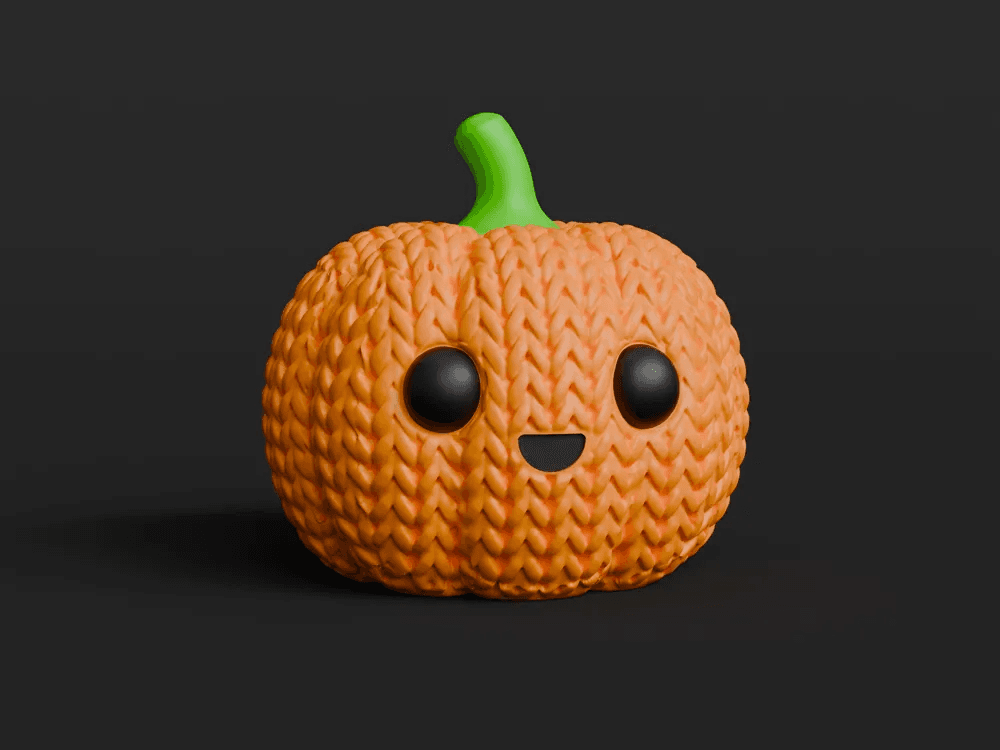 Citrouille sourire Halloween au visage souriant, vue de face sur fond sombre