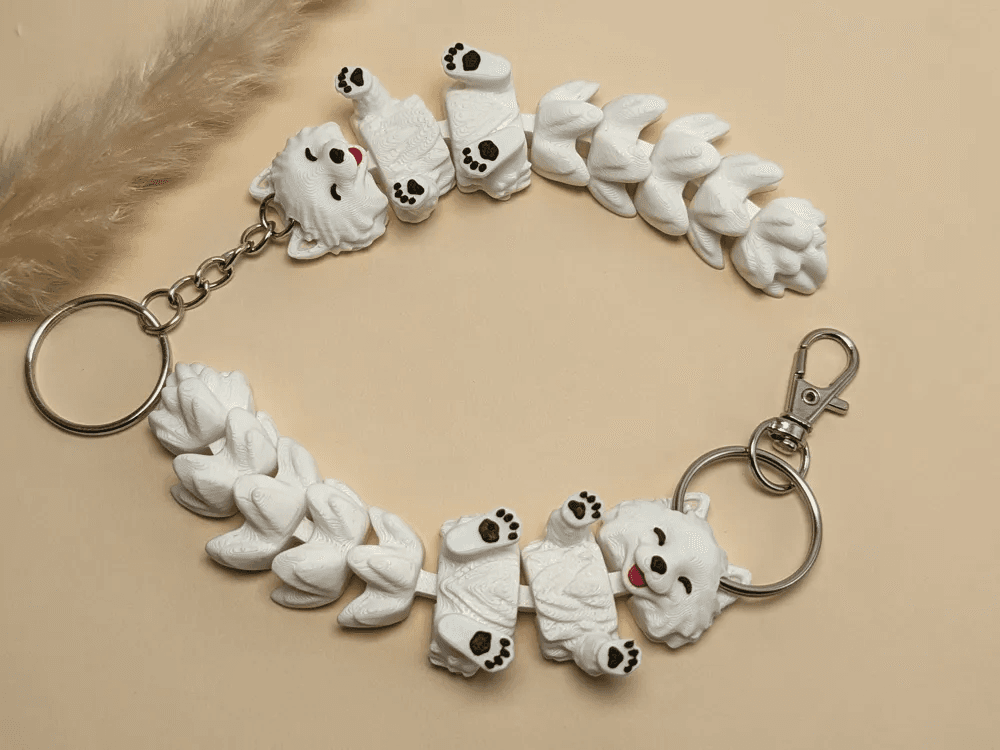 Porte-clés chien samoyède — vue 1